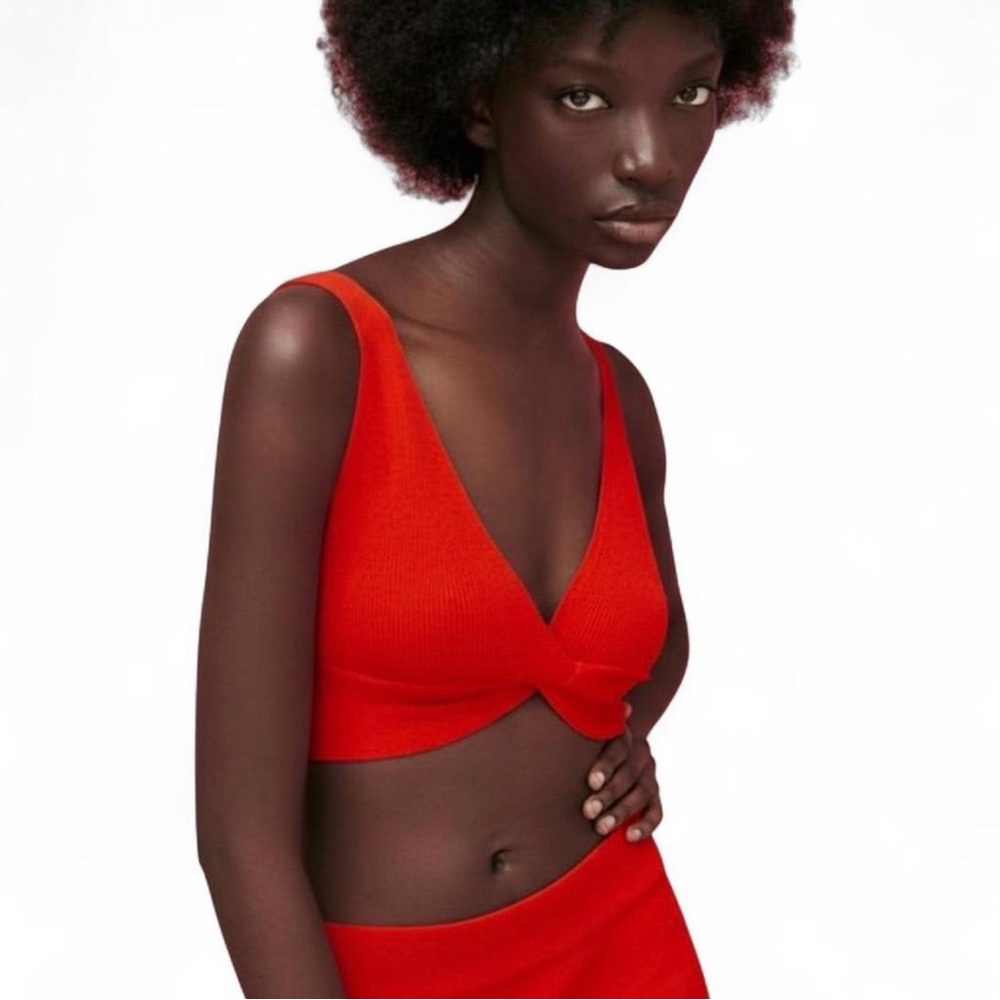 Zara Red Bralette Top